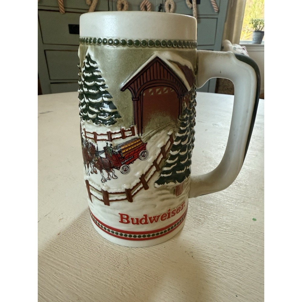 Budweiser Limited Edition Stein Vintage 1980s Clydesdales Collectible Ceramic